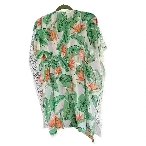 Milen SwimSuit Cover Up Size Med Sheer Lightweight Resort Tie Front Travel Beach - Picture 3 of 5